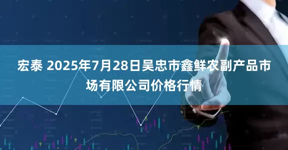 宏泰 2025年7月28日吴忠市鑫鲜农副产品市场有限公司价格行情